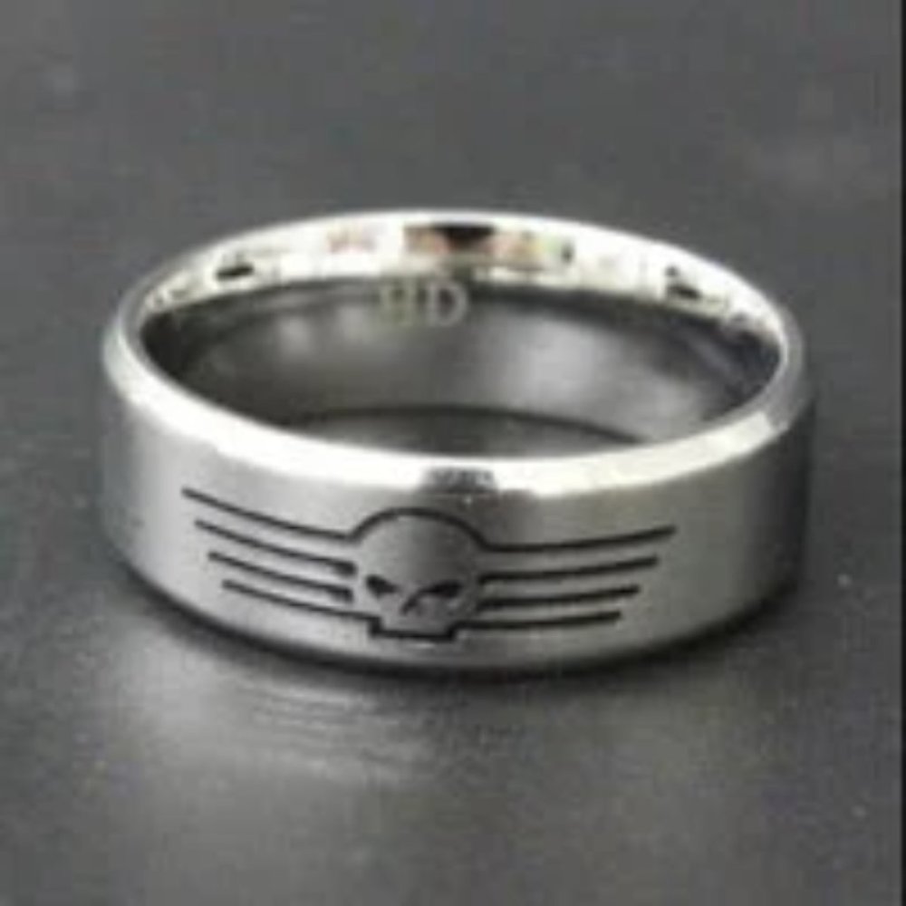 Harley Willie G Band Rings, 316L Stainless Steel